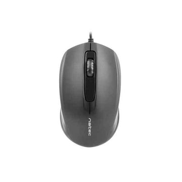 Mouse with Cable and Optical Sensor Natec HOOPOE 1600 DPI Black