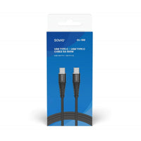 Cable USB C Savio CL-159 Black 1 m