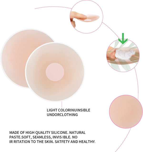 Nipple Covers Womens Silicone Pasties Invisible Silicone Nipple Covers Reusable Adhesive Silicone Covers