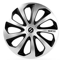 Hubcap Sparco Sicilia CS5 Black Silver 15" (4 uds)