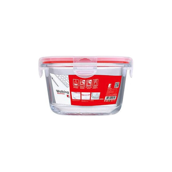 Lunch box Bergner Red Silicone Borosilicate Glass