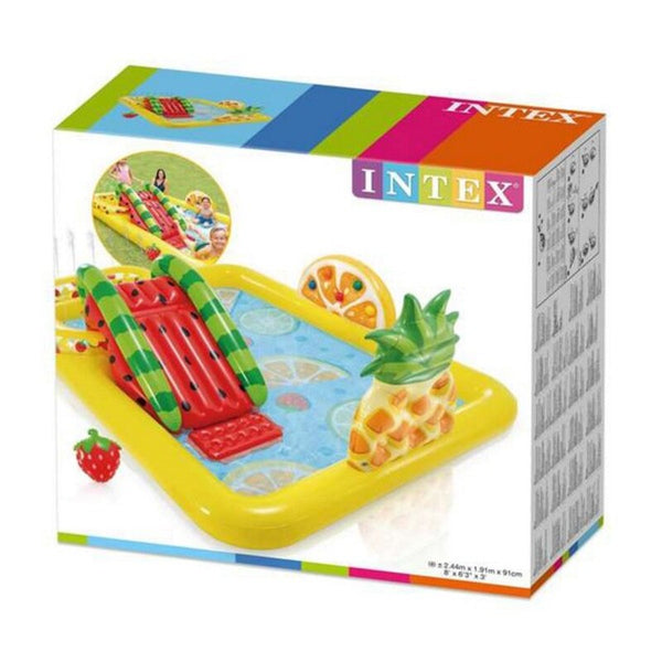 Inflatable Paddling Pool for Children Intex 57158NP Playground Fruits 244 x 191 x 91 cm