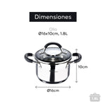 Cuisinière à cuisson lente Masterpro Ø 16 cm 1,8 L