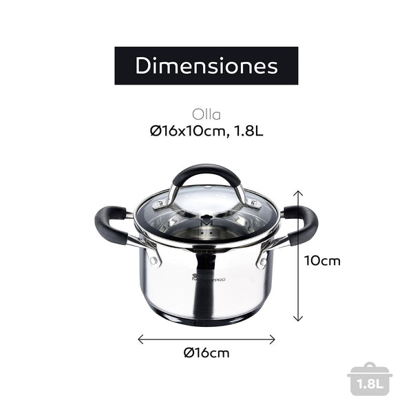 Slow Cooker Masterpro Ø 16 cm 1,8 L