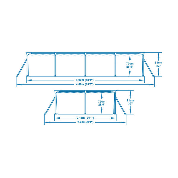 Detachable Pool Bestway 56405cb (400 x 211 x 81 cm)