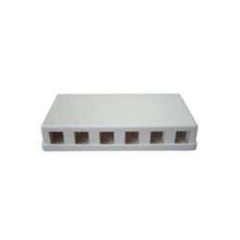 6 Port Keystone Surface Mount Box