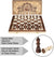 15 Inches Magnetic Wooden Chess Set - 2 Extra Queens - Folding Board, Handmade Portable Travel Chess Board Game