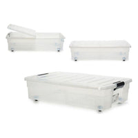 Clothes and Shoe Organiser (60 l) White Transparent (46 x 18 x 75 cm) (46 x 18 x 75 cm)