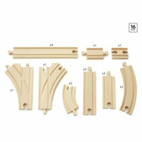 Train track Brio Intermediate Evolution Set Wood 16 Pieces