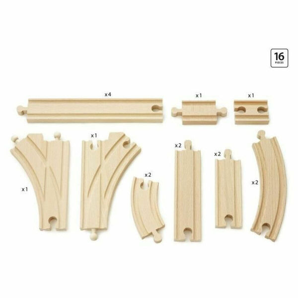 Train track Brio Intermediate Evolution Set Wood 16 Pieces