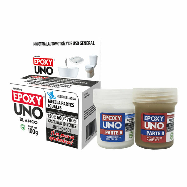 Adhésif époxy à deux composants Fusion Epoxy Black Label Unob98 Universel Blanc 100 g