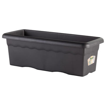 PLASTIKEN Rectangular planter - 80 X 33 cm - Anthracite