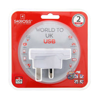 Current Adaptor Skross 1500267 United Kingdom International 1 x USB