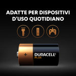 (1 Confezione) Duracell Plus Batterie 2pz Mezza Torcia LR14 MN1400 C