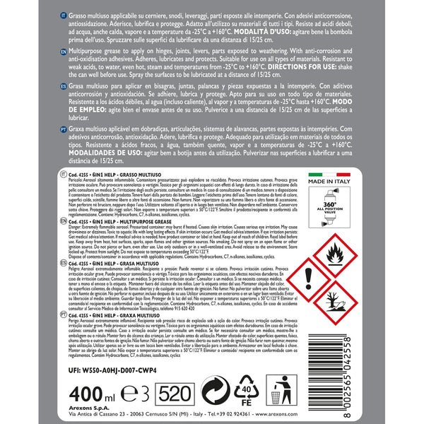 Lubricating Oil Arexons SVI4255 400 ml 6 in 1 Multi-use