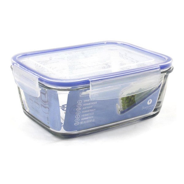 Hermetic Lunch Box Borgonovo Transparent Rectangular