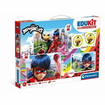 4-Puzzle Set Miraculous: Tales of Ladybug & Cat Noir Clementoni Edukit