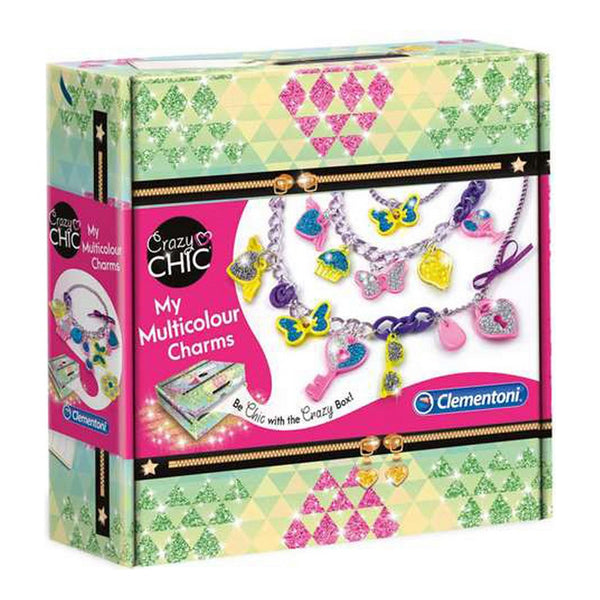 Bracelet Making Kit Clementoni Charms Multicolour Neon