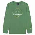 Children’s Long Sleeve T-shirt Champion Athletic Crewneck  Green