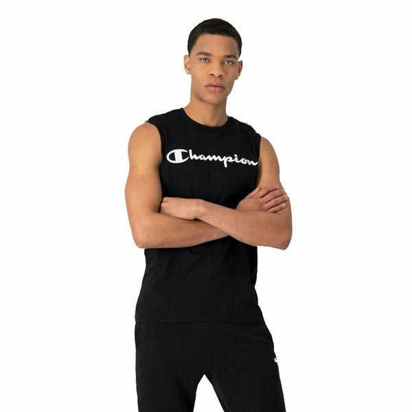 Men's Sleeveless T-shirt Champion Crewneck Black