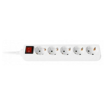 Power Socket - 5 sockets with Switch Ewent EW3916 Schuko White (1,5 m)