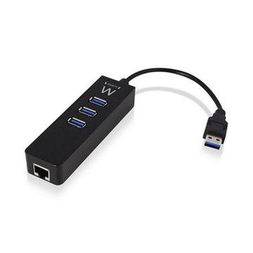 USB Hub Ewent EW1140 3 x USB 3.1 RJ45 Plug and Play