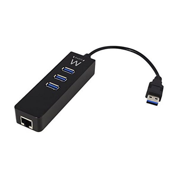 USB Hub Ewent EW1140 3 x USB 3.1 RJ45 Plug and Play