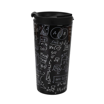 Thermal Cup with Lid iTotal Mathematics Double wall Black Stainless steel 350 ml