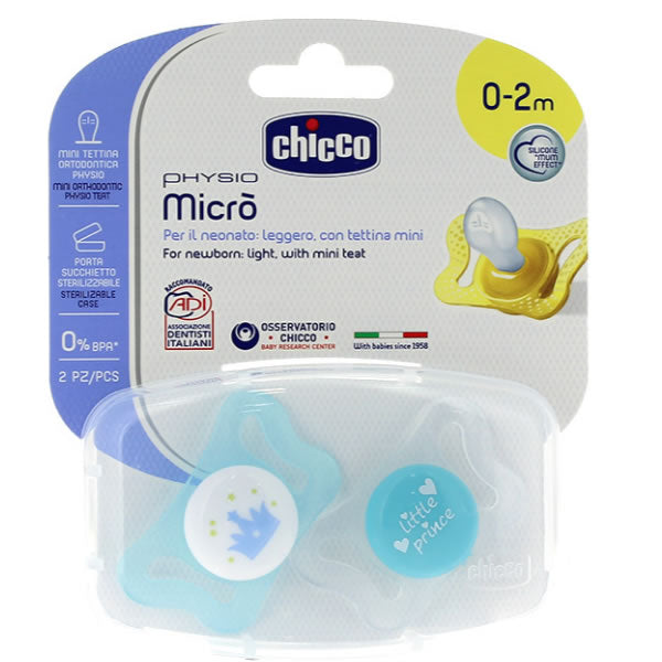 "Chicco Succhietto Physio Micro 0-2m 2 Unitá "