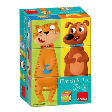 Bucket set Match & Mix Goula animals (6 Pieces)