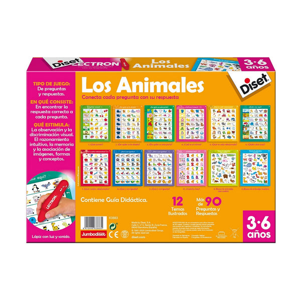 Educational Game Diset The animals Pencil Lights with sound (ES)