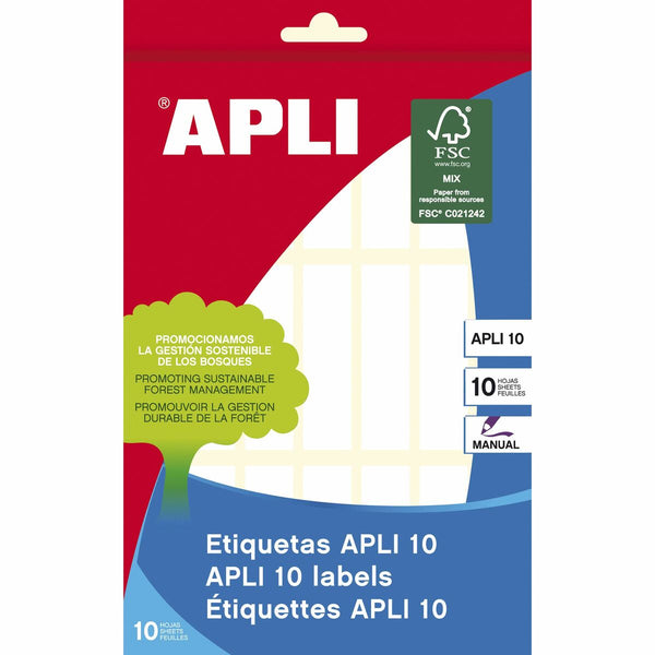 Labels Apli White 13 x 50 mm (10Units)