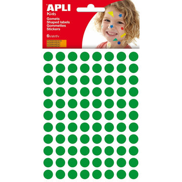 Stickers Apli Kids Gomets Circular Green (10Units)