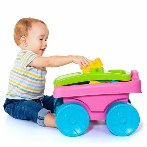 Building Blocks Moltó    20 Pieces Trolley Pink