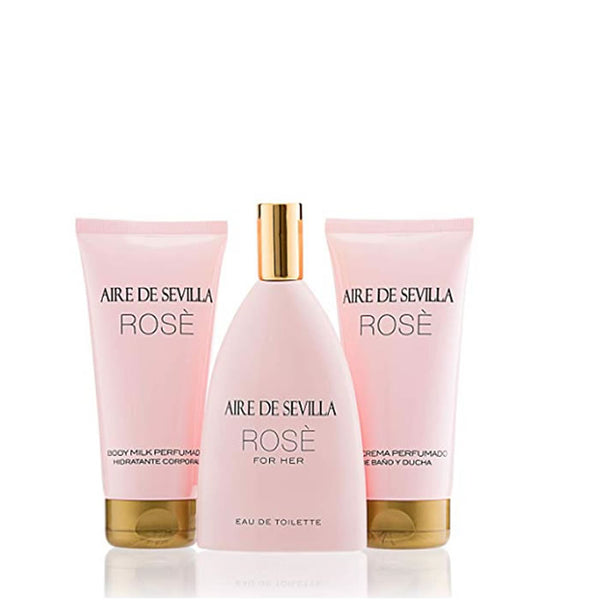 "Aire De Sevilla Rose Eau De Toilette Spray 150ml Set 3 Parti"