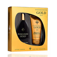 "Instituto Español Posseidon Gold Men Eau De Toilette Spray 150ml Set 2 Pieces"