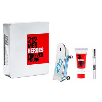 "Carolina Herrera 212 Men Heroes Eau De Toilette Spray 90ml Set 3 Parti 2021"