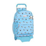 School Rucksack with Wheels 905 Moos Light Blue