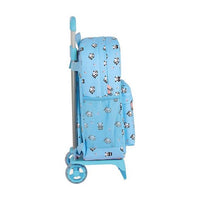 School Rucksack with Wheels 905 Moos Light Blue