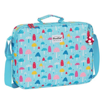 School Satchel BlackFit8 Mushrooms Multicolour (38 x 28 x 6 cm)