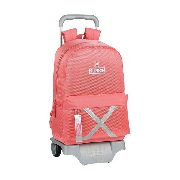 School Rucksack with Wheels 905 Munich Coral