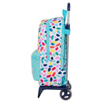 School Rucksack with Wheels Benetton Painting Multicolour