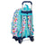 School Rucksack with Wheels Benetton Painting Multicolour