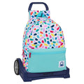 School Rucksack with Wheels Benetton Painting Multicolour