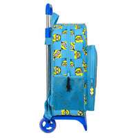 Cartable à roulettes Minions Minionstatic Bleu (33 x 42 x 14 cm)