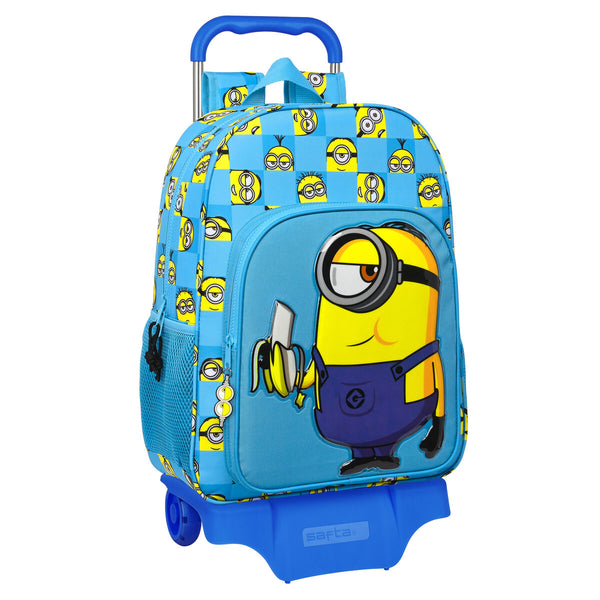 Cartable à roulettes Minions Minionstatic Bleu (33 x 42 x 14 cm)