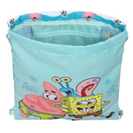 Backpack with Strings Spongebob Stay positive Blue White (26 x 34 x 1 cm)