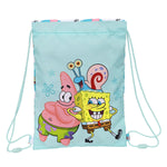 Backpack with Strings Spongebob Stay positive Blue White (26 x 34 x 1 cm)