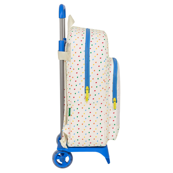 School Rucksack with Wheels Benetton Topitos (30 x 46 x 14 cm)