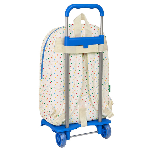 School Rucksack with Wheels Benetton Topitos (30 x 46 x 14 cm)